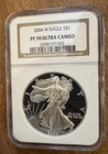 2004 $1 American Silver Eagle NGC PF70 Brown Label starting at spot