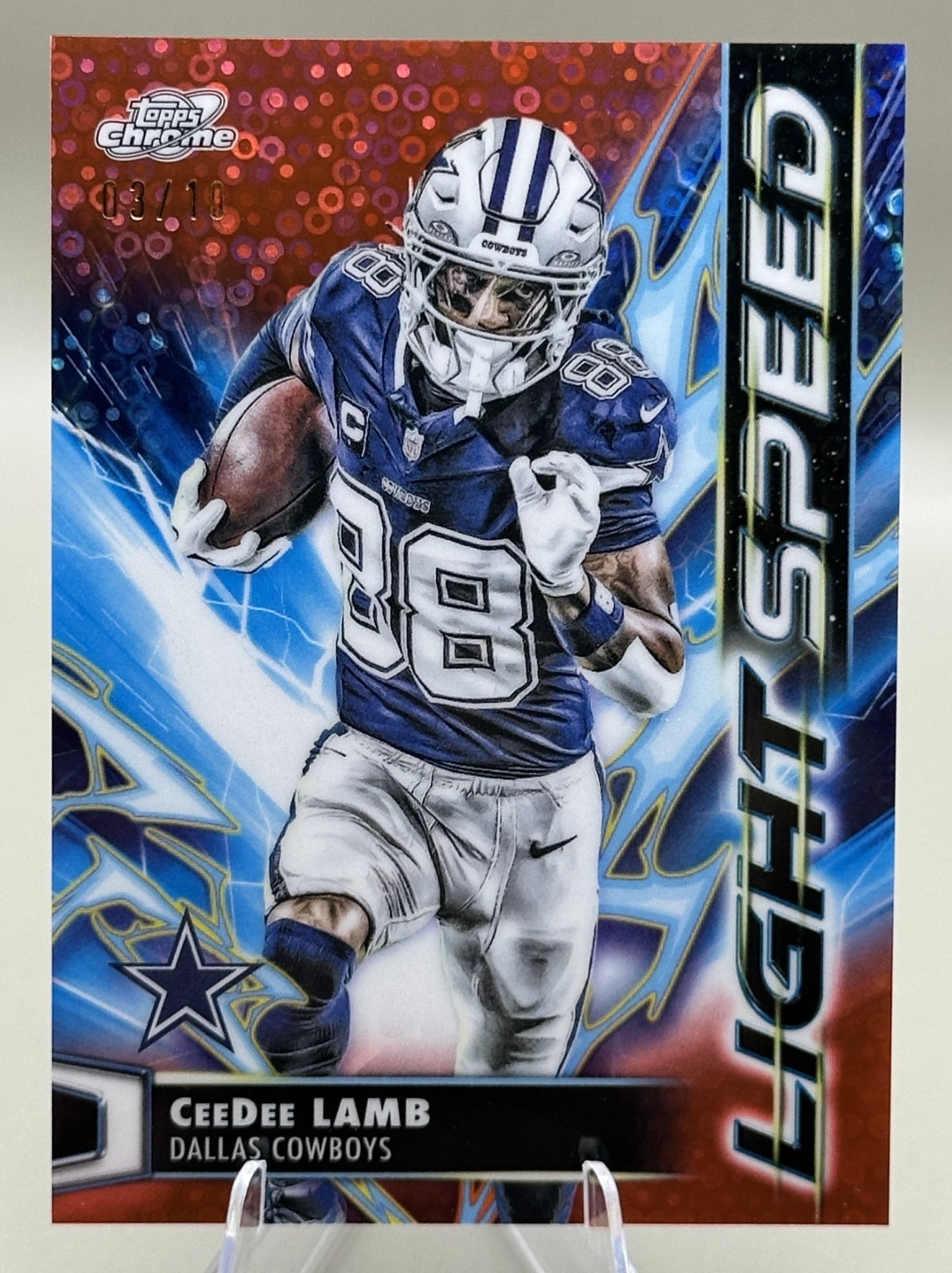‼️2025 Topps Cosmic Chrome Light Speed CeeDee Lamb #03/10 Dallas Cowboys