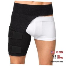 D  K Exclusives Hip Brace Compression Wrap for Men  Women, Adjustable Groin