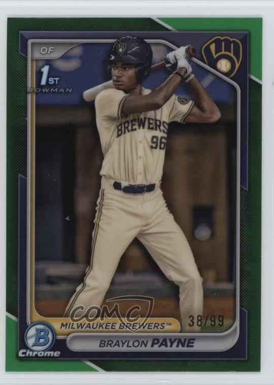 2024 Bowman Draft Chrome Green Refractor 38/99 Braylon Payne #BDC-72 5d5