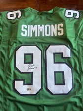 Clyde Simmons Autographed Jersey Beckett Authenticated -XL