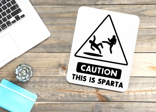 Precaución This Is Sparta | Cartel divertido para el hogar u oficina - Imagen 2 de 4