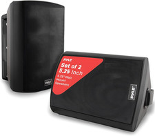 Waterproof Wall Mount Speaker System - 5.25 Inch Active  Passive Pair Wireless