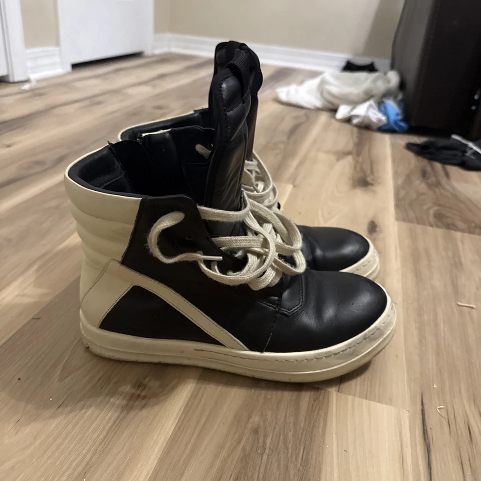 Rick Owens Geobaskets Shoes Black Size 44 Pre Owned. Good Conditions - Image 3 of 4
