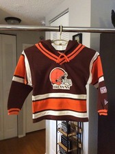 Cleveland Browns Brown Embroidered Hoodie Sweatshirt Youth Toddler Size 7