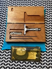 Vintage Craftsman D.J. Micrometer Depth Gauge and Micrometer lot Made in USA