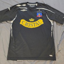 Vintage Umbro Colo-Colo Soccer Away Jersey Black Chile Cristal Mens Large