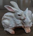 VINTAGE Tay Italy Pair of White Rabbits Figurine by Giuseppe Tagliariol — photo 8