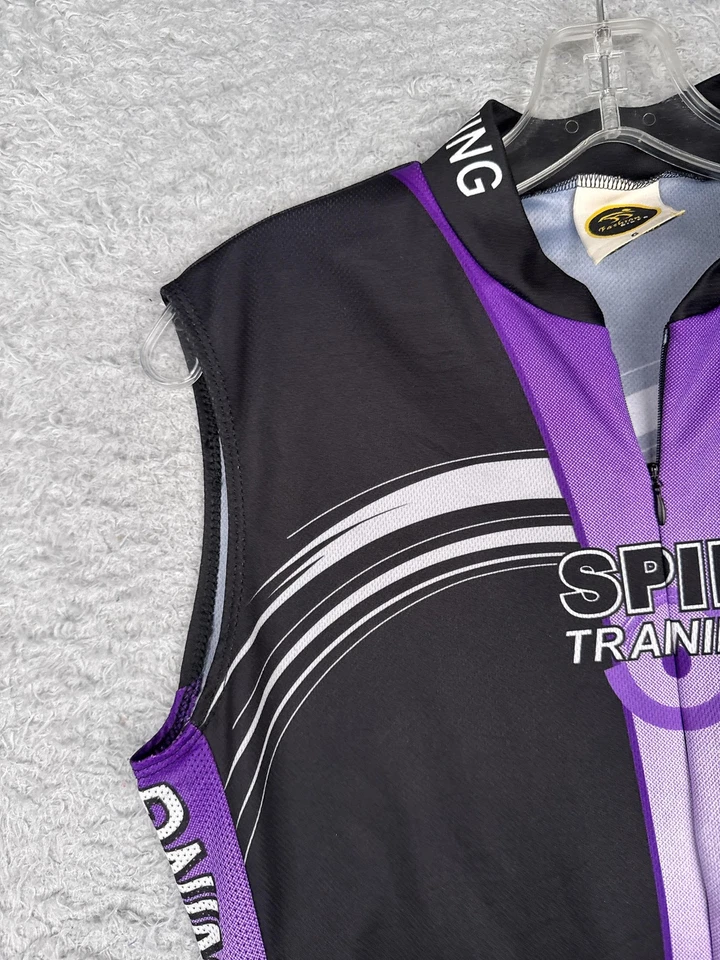 Moda Motociclista Entrenamiento Giratorio Ciclismo Jersey Para Hombres Grande Púrpura Negro Cuarto Cremallera - Imagen 3 de 4