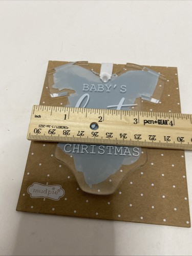 Body da appendere blu Mud Pie bambino 1° ornamento natalizio ragazzo - Foto 3 di 3