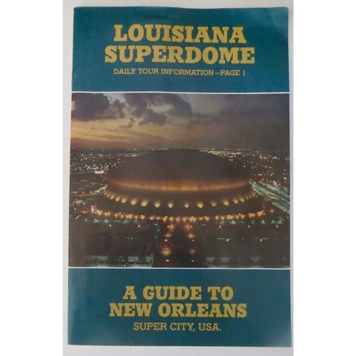 VTG 1980s New Orleans Superdome Tourist Souvenir Booklet Guide to New Orleans