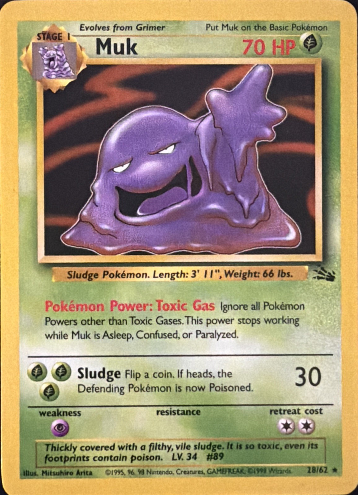 Muk 28/62 Fossil Non Holo Rare LP