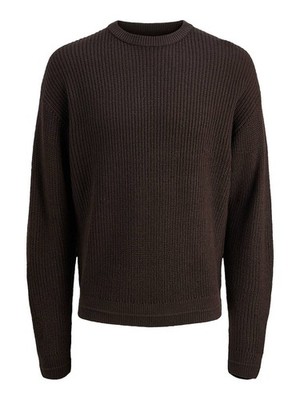 Jack & Jones Kaito Knit Crew Neck Braun - Größe L Herrenbekleidung