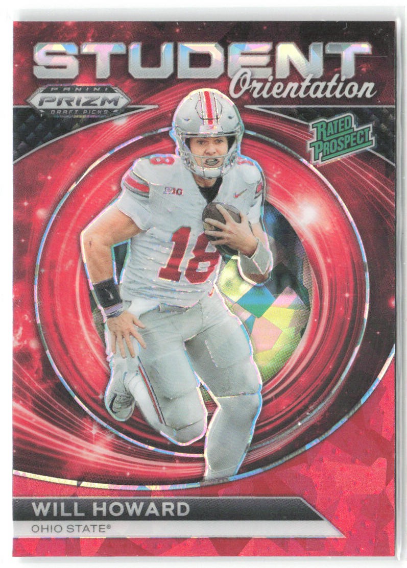 2024 Panini Prizm Draft Picks #SO-WH Will Howard Student Orientation Red Ice