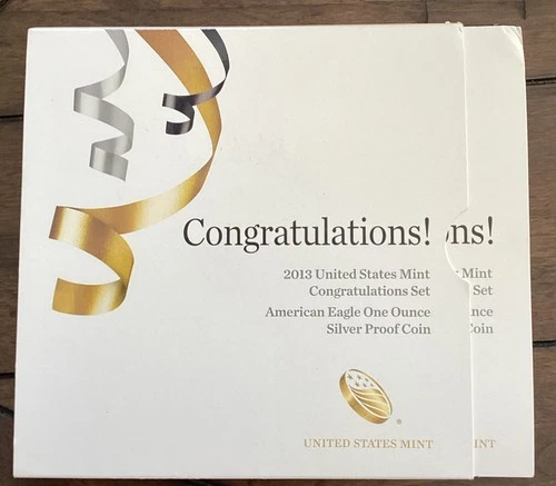2013 W US Mint Proof American Silver Eagle Congradulations Set in OGP