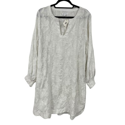 NWT $374 Abigail Zwaans St. Tropez Embroidered Tunic Dress Large 