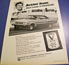 1967 Dick Landys Dodge Coronet Rt Rt Car Mid-size-mag Valvoline Oil Ad 1967 Dick Landys Dodge Coronet Rt Rt Car Mid-size-mag Valvoline Oil Ad