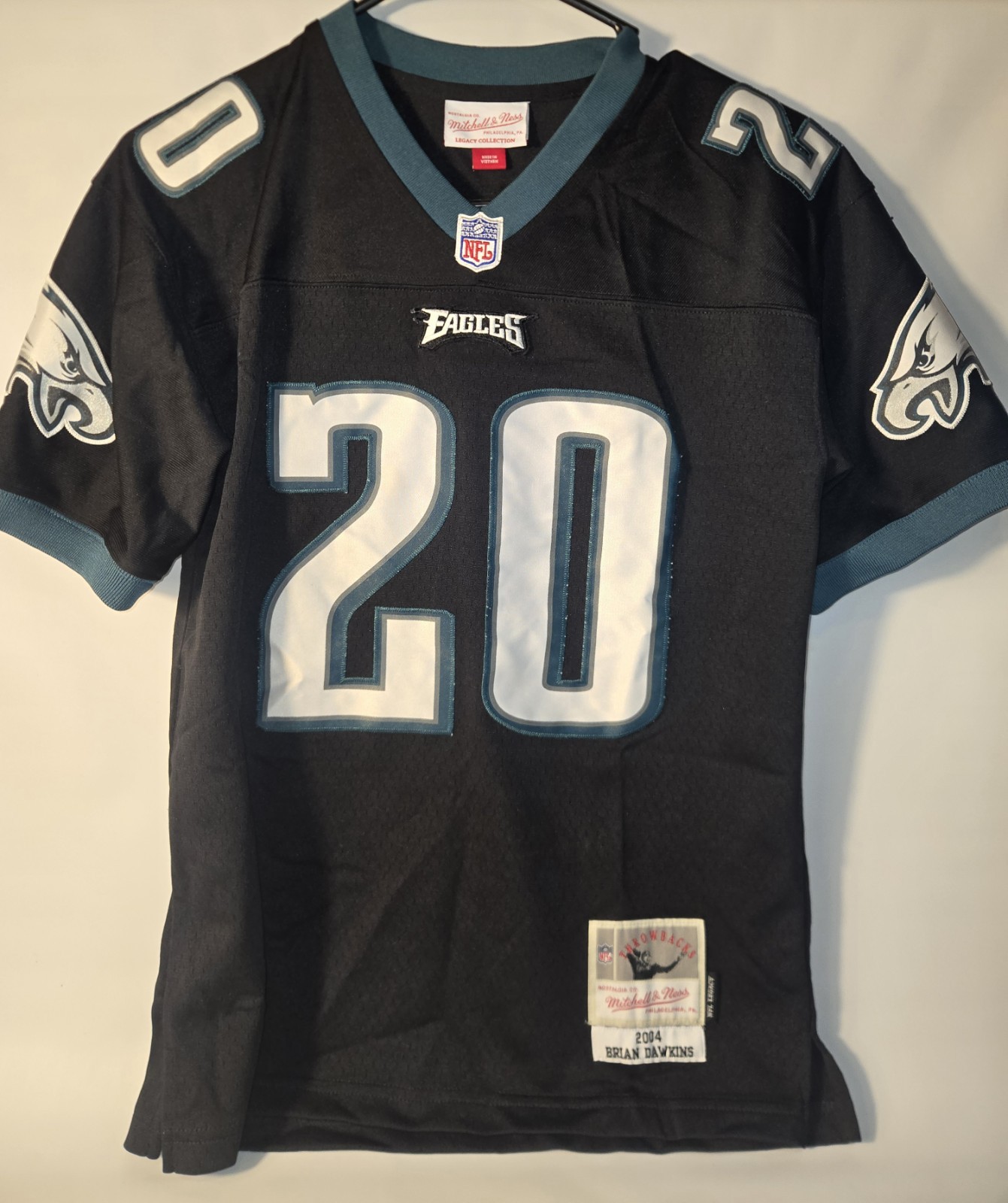 Mitchell &Amp; Ness Eagles Brian Dawkins Nfl Throwbacks Legacy Jersey Boys M 10/12