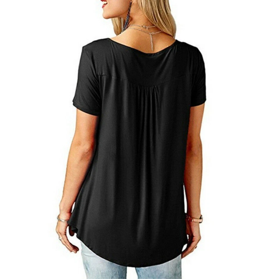 Sommer - Hängerchen Bluse Blusentop Longtop Longshirt Kurzarmshirt Damen Tunika. - Bild 4 von 4