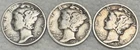 1923, 36, And 45 Mercury Dimes