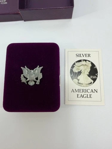 1986 American Eagle Proof Silver Dollar 1 oz .999 Silver Coin w/ Box & COA