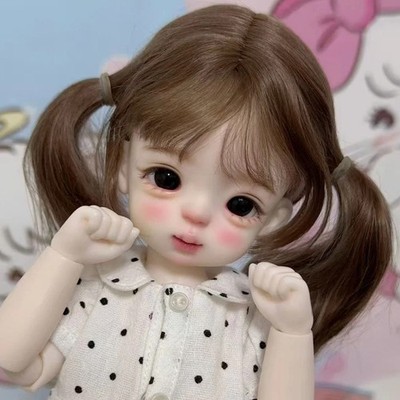 Lovely Cartoon Girl BJD Doll SD 1/6 Resin Joint Bare Doll with Face Makeup Gift