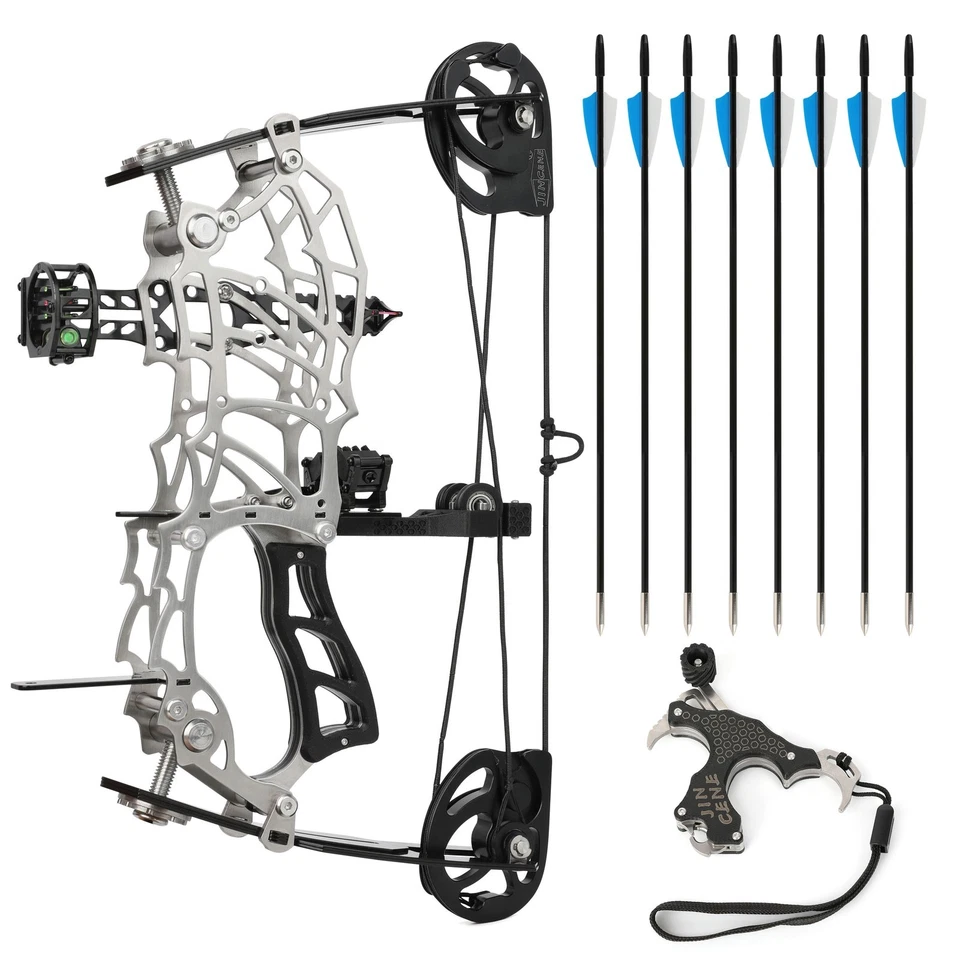 13" Mini Compound Bow Arrows Set 15-32lbs Archery Hunting Shoot Right Left Hand - Image 2 of 4