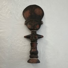 Hand-Carved African Ashanti Fertility Doll Wooden Figure