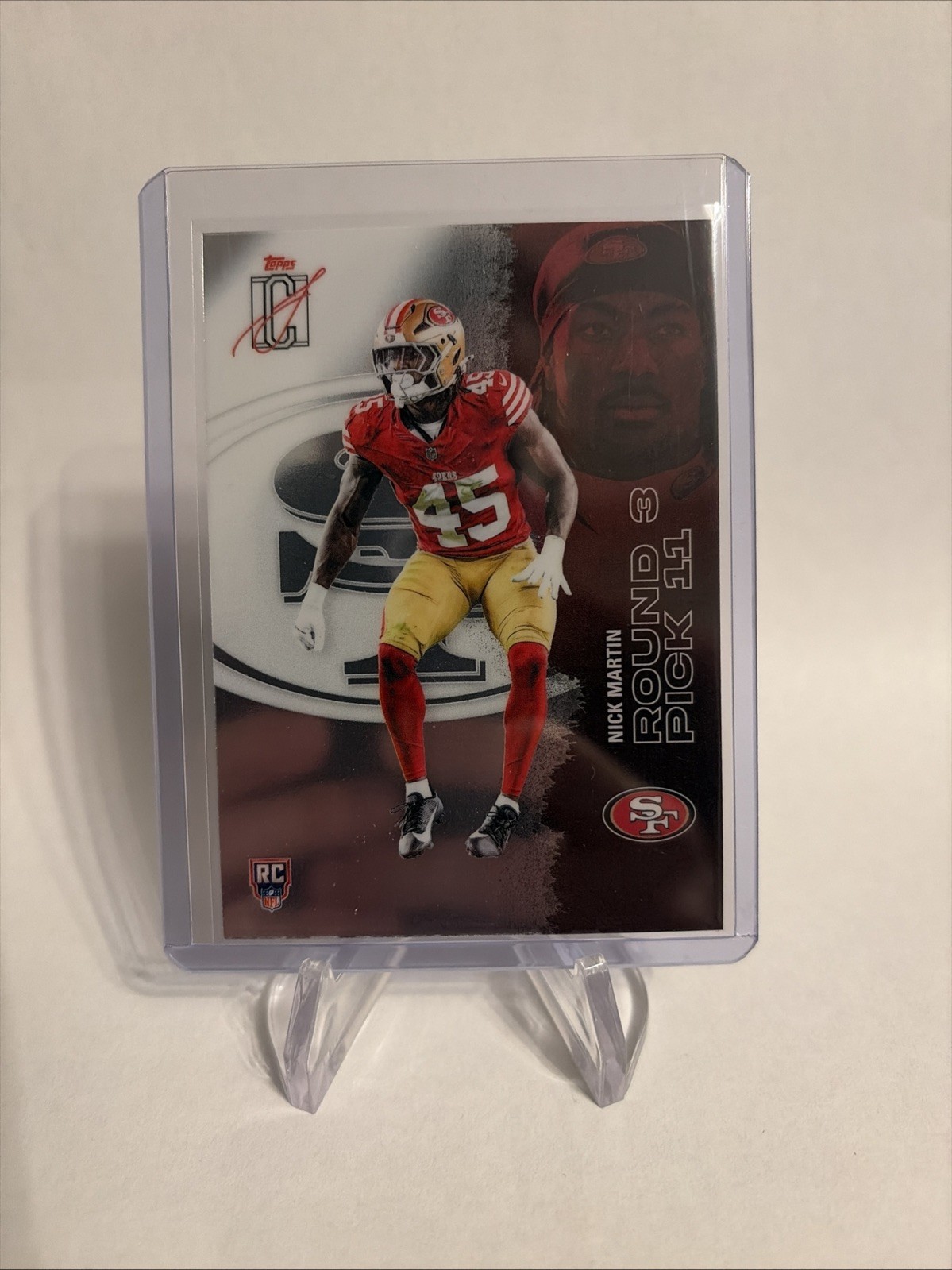 2025 Topps Signature Class RC Nick Martin Chrome Rookie Parallel #215 49ers