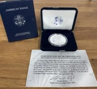 2006-W Proof American Silver Eagle 1oz .999 Silver w/ Box & COA West Point