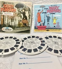 View Master Walt Disney Complete Mary Poppins 3 Reel Set  Booklet Packet B 376