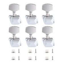 Metallor Electric Guitar Tuning Pegs Key Machine Heads Tuners Set 6R BK Chrome