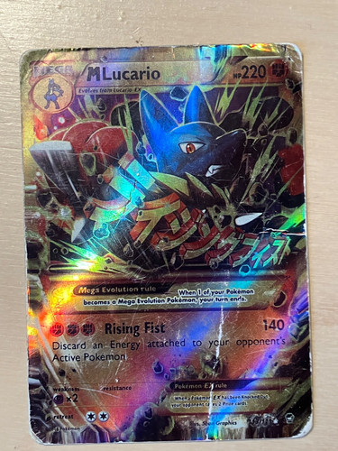 M Lucario EX Secret Rare 113/111 XY Furious Fists Holo 220 HP Rising Fist