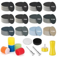 372pcs 1 Inch Sanding Discs, Hook and Loop Abrasive Pads for Drill multicolor  0.09 per gallon