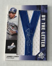 James Loney 2008 SP Authentic By The Letter Y Auto Patch /75 Los Angeles Dodgers