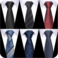 Tie for Men 6 PCS Necktie Woven Jacquard Neck Ties Set