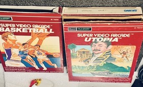 Sears Tele-Games Intellivision Super Video Arcade Utopia,Basketball & Skiing CIB