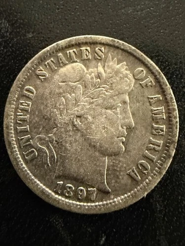 1897 P Barber Liberty Head Dime F/VF