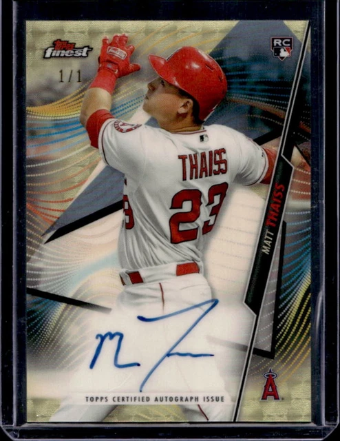 2020 Topps Finest Matt Thaiss Auto RC Refractor SuperFractor Rookie #1/1 Angels