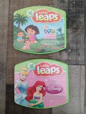 LeapFrog Little Leaps Educational Game System   Disney Princess  Dora Lot of 2