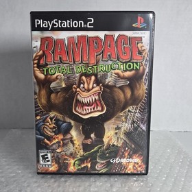 Rampage Total Destruction PS2 PlayStation 2 PS2 Complete Box CIB Tested Midway