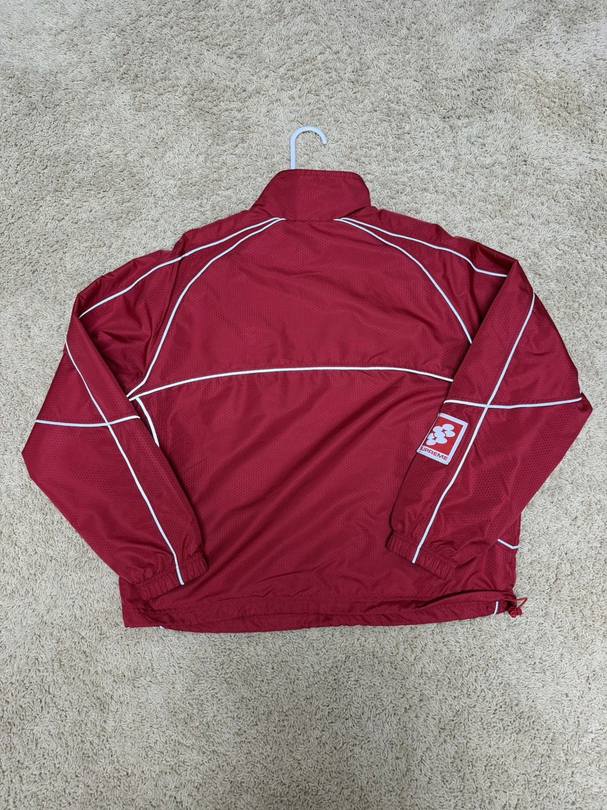 Supreme Reflective Piping Pullover Jacket Red Sma… - image 7