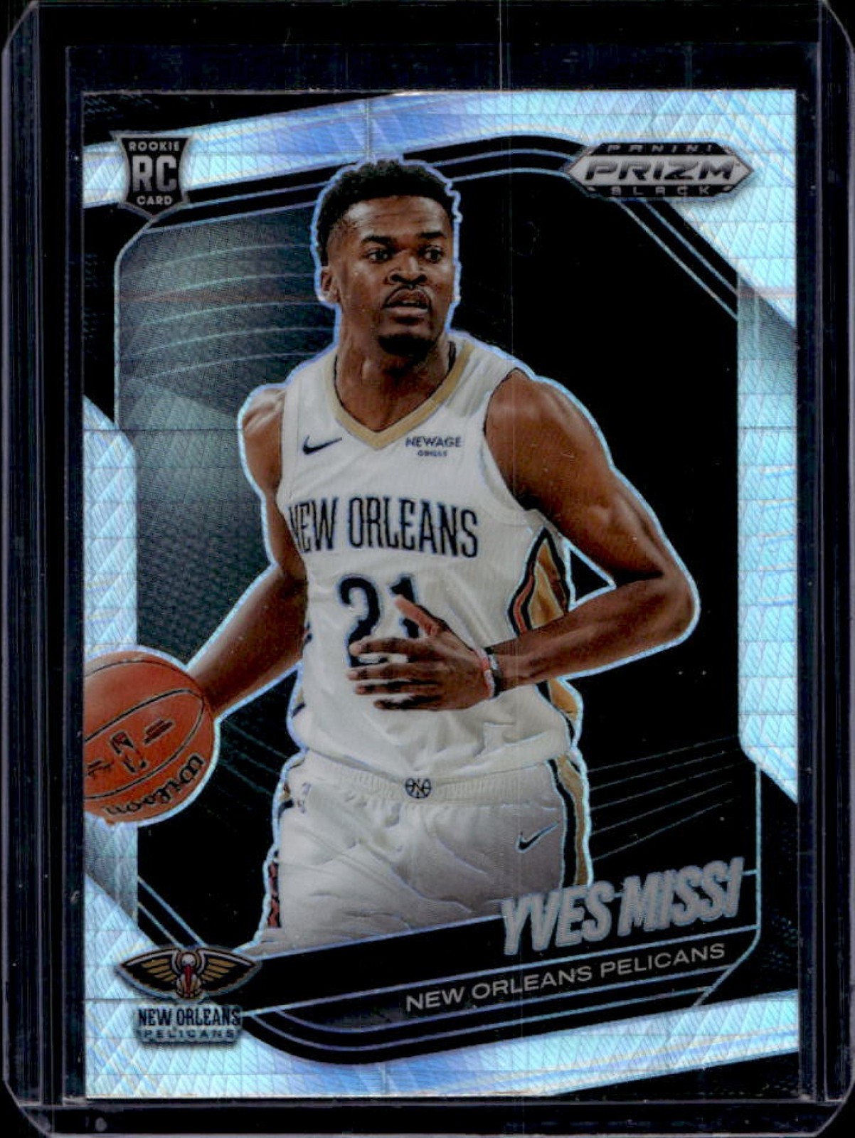 2024-25 Prizm Black Yves Missi RC Hyper Prizm Rookie #3 Pelicans
