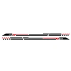 2Pcs DIY Stickers Vinyl Film Decals Decor Trim For Car SUV Body Side Black/Red
