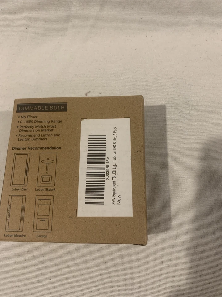 Aielit Dimmable T25/T8 LED Bulb Daylight 4W Equivalent Bright White 4000K 3pack - Image 3 of 4