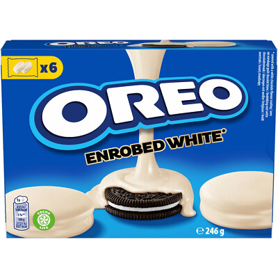 OREO ENROBED White Chocolate Covered Cookies Biscuits 246g 8.6oz