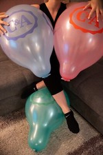 1 C&A Luftballon Blau Looner Balloon Qualatex...