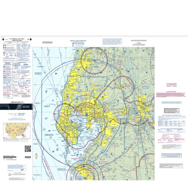 FAA Chart: VFR TAC Chart Tampa/Orlando - Always Current - Select Cycle ...