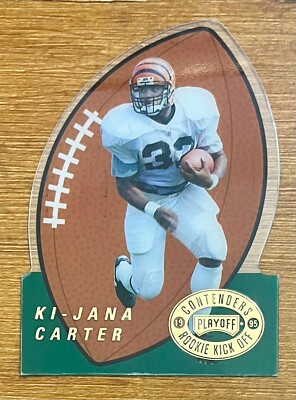1995 Playoff Contenders Rookie Kick Off Acetate Die Cut RC Ki-Jana Carter RKO5