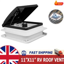 MOTORHOME CARAVAN RV BATHROOM ROOF VENT HATCH FAN 12V 280 * 280MM WITH LED LIGHT